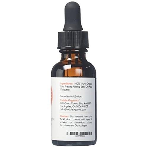 Teddie Organics Rosehip Seed Essential Oil, 1 fl. oz. Beauty & Personal Care, Skin Care, Face, Creams & Moisturizers, Face Oil