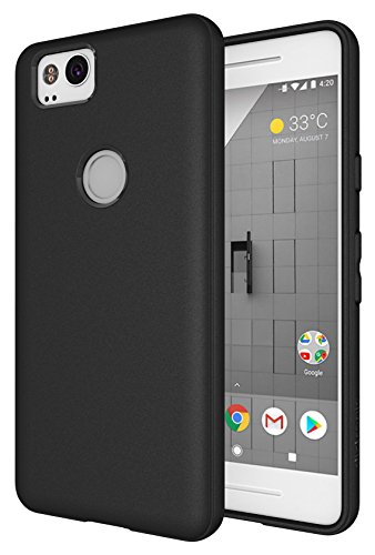 Pixel 2 Case, Diztronic Full Matte Slim-Fit Flexible TPU Case for Google Pixel 2 (2017) - (Black)