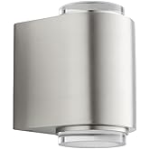 Oxygen Lighting Rico - 7W 2 LED Outdoor Wall Sconce-5.5 Inches Tall and 4.25 Inches Wide-Satin Nickel Finish