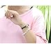 bayite Leather Bands Compatible with Fitbit Alta and Alta HR, Adjustable Metal Buckle Leather Wristband, Cord Braided Black Small 5.5