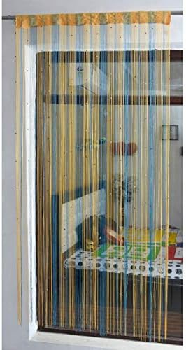 Ace International Exports Polyester Curtain (Aqua, 9 Feet)