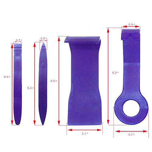 Fpz Blue 8pcs Auto Trim Removal Tool,Car Panel Door Audio Trim Removal Tool Kit for Car Audio Dash Door Panel Window Molding Fastener Remover Tool Kit