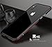 DAYJOY for iPhone X/XS, Dual Color Premium Aluminum Metal Shockproof Bumper Frame Case for Apple iPhone X/XS(Black RED)
