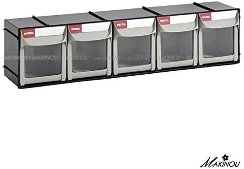 Drawer Plastic Bin Parts Storage Organizer Cabinet House Storage Boxes (5 Drawer, Black)