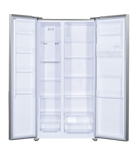 PKM SBS444EIXWD, Side by Side Kühl-Gefrierkombination, 439 L, 2-türig mit Wasserspender, Inox Design 2