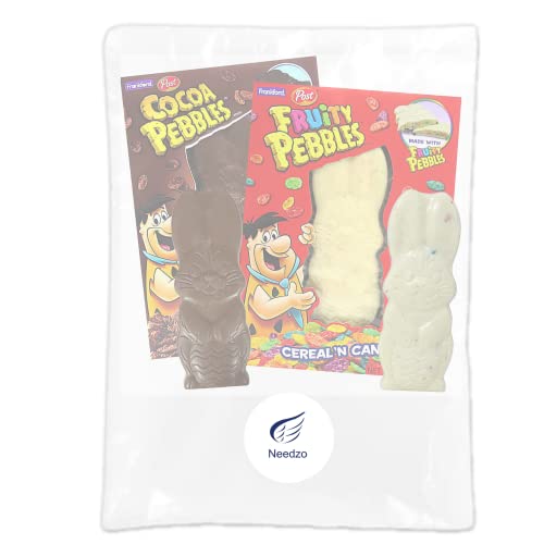 Chocolate Bunny Shaped Easter Candy Bar with Crunchy Cereal Pieces, Jumbo Solid Rabbit with