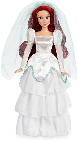 Ariel Wedding Classic Doll in her white satin wedding dress - 11 1/2''