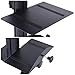 AW Rolling Computer Cart Adjustable Mobile PC Standing Workstation with Monitor Mount Keyboard Tray Printer CPU Holder Wheels for Shop Home Office Black