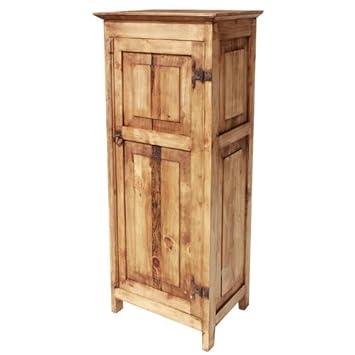 Solid Pine Narrow Rustic Open Kitchen Storage Unit Kitchen Islands