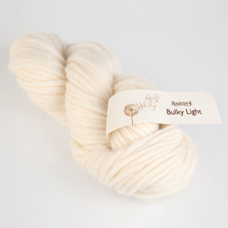 Undyed Wool Yarn Bulky Chunky Merino Yarn for Dyeing - Raw White Wool - Bulky Light (1kg)