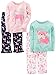 Simple Joys by Carter's Baby Girls' Toddler 4 Piece Pajama Set, Puppy/Unicorn, 4T