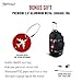 Best International Travel Adapter and Voltage Converter 200 Watts - Quiet Mode - 4 USB - Bonus Luggage TAG & CASE - 220V to 110V Travel Converter for UK/AUS/EU/Asia/Africa Guarantee