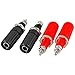 URBEST® 4 Pcs Metal Body 4mm Female Banana Socket 7mm Thread Binding Post