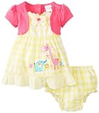 Youngland Baby Girls' Animal Applique Mock Shrug Sundress