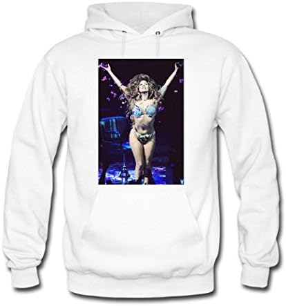 Lady Gaga Custom Men's Hoody Hoodie Hooded Sweatshirt by Hkhoodies (White)
