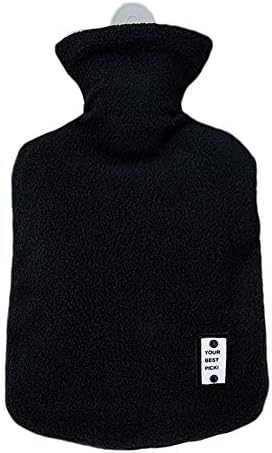 jingyuu 1 Pcs 1L Hot Water Bottle Large Capacity with Removable Fleece Covers Leak Proof Dual Use Hot/Cold for Home Outdoor Travelling Relieve Soreness The Perfect Bed Warmer 17cm*26cm