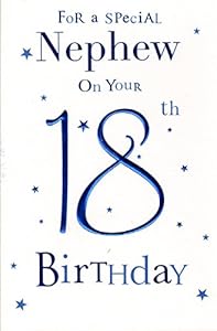 Special Nephew 18th Birthday Birthday Card: Amazon.co.uk: Kitchen & Home