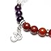 Jovivi 3pc 7 Chakras Gemstone Yoga Meditation Healing Balancing Round Stone Beads Stretch Bracelet Tree Life/Lotus/OM Symbol Charm