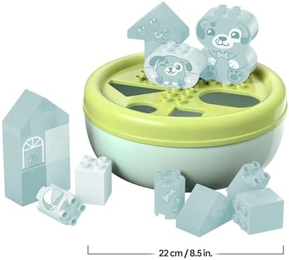 Duplo Shape Sorter: Puppy House - Educational Sorting Toy for Toddlers, with Colourful Bricks in Various Shapes - Fine Motor Skill Development Set for 18 Month Old Girls & Boys - 10441