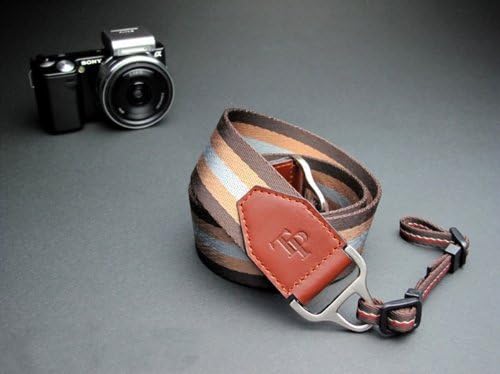 Luxury Universal Genuine Leather Thick Nylon Span Camera Shoulder Neck Strap T