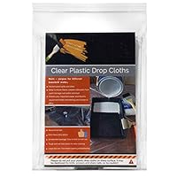 10 Sheets Painter Plastic Drop Cloths Anti-dust Furniture Cover for Painting, 9x12 Feet