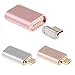 Hi-Pro Micro USB Magnetic Adapter Charger Cable Metal Plug for Android Samsung / LG / Huawei / HTC / Nokia / Sony (Silver)