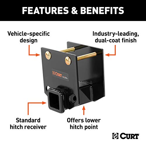 CURT 19100 Camper RV Bumper Hitch. Fits 4-Inch Beam, 2-in Receiver, 3,500 lbs. - Thumbnail 3