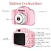 JERICETOY Kids Camera 1080P HD Digital Video Camera Best for Kids, Mini Children Camera Toys Funny Photo Frames Classic Puzzle Gamesï¼ŒSafety Material Cartoon Camera Include 16G Memory Card(Pink)
