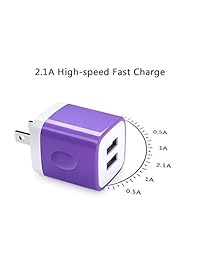 Cargador de pared, HUHUTA 5Pack 1A Universal Cargador de Hogar Viaje Rápido Cargador Adaptador de Alimentación Compatible iPhone X 8 7, Samsung Galaxy S9 Note 9 S8, LG, BlackBerry, Moto, Huawei, Kindle, Google Pixel