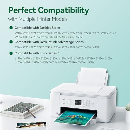INKWELLZ Encre 308XL BK/CMY - 730/600+ Pages, Remplacement pour Cartouche HP 308 Originale Noir & Couleur, pour HP Envy 6120e 6132e 6520e 6530e 6532e 6558e 6110e 6130e DeskJet 2910 2920 2921 2922