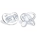 Chicco PhysioForma 100% Soft Silicone One Piece Pacifier for Babies Aged 6-16 Months | BPA & Latex Free | Reusable Sterilizing Case | Clear, 2pk