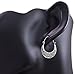925 Oxidized Sterling Silver Open Celtic Knot Symbol Half Moon Hinged Hoop Earrings 1.2