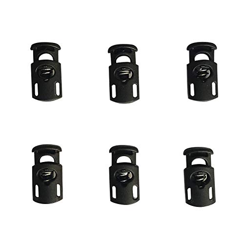 Spring Cord Lock - Plastic Toggle Stopper - Cordlock Stoppers for 5mm Cord, Paracord, Drawstrings, Bags, Shoelaces, Clothing, More - 15x27mm - 20 Pack,Q2699 - Thumbnail 2
