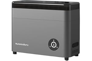 HumminGuru Ultrasonic Vinyl Record Cleaner- 40kHz Ultrasonic Vinyl Record Cleaning Machine with Auto Drying, Vinyl Record Cleaner Kit with Filters, 1Y Warranty (HG01 7/10/12 Inch)