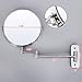 SONGMICS 5x Magnifying Wall Mount Makeup Mirror 8 Inch Two-Sided Swivel Extendable Bathroom Mirror Chrome UBBM513