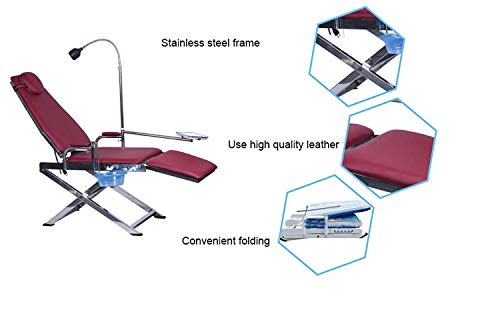 SoHome Portable Moveable Folding Chair for Personal Clinic Use Examination Chair with LED Operation Light GU-P109S