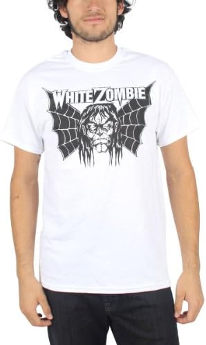 White Zombie - Mens Spider Wing T-Shirt, Size: XX-Large, Color: White