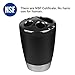 Black Bathroom Accessories Set Bath Toilet Brush Accessories Set with Trash Can,Toothbrush Holder and Soap Dispenser Set,Soap and Lotion Set,Tumbler Cup,Soap Dish,Toilet Brush Set-6 Pcs