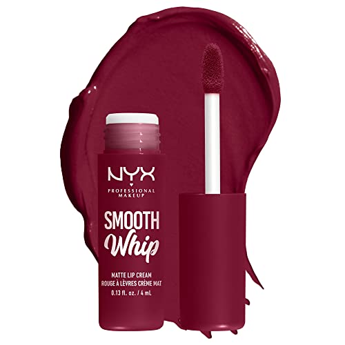 NYX PROFESSIONAL MAKEUP SMOOTH WHIP MATTE LIP CREAM, LONG LASTING, MOISTURIZING, VEGAN LIQUID LIPSTICK – CHOCOLATE MOUSSE (DEEP RED BROWN)