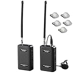 Saramonic SR-WM4C Wireless 4-Channel VHF Lavalier Omnidirectional Microphone System (200' Range) for DSLR Cameras & Camcorders with Bonus 