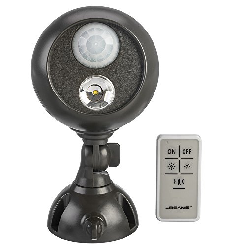 Mr. Beams MB371 Remote Controlled Battery-Powered Motion-Sensing LED Outdoor Security Spotlight