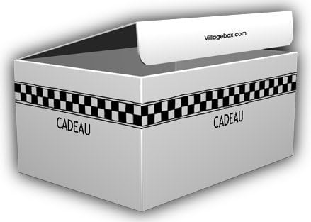 Amazon Villagebox デザインダンボール ｓｓ フレンチチェック ダンボール 梱包箱 文房具 オフィス用品