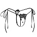 SS Queen Women Sexy Lace Tie Side Thongs Panties Crotchless Adjustable G-string Underwear (set1)