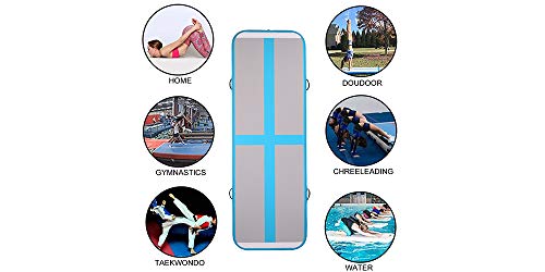 Tuxedo Sailor 10ft/13ft/16ft/20ft Inflatable Gymnastics Air Track Tumbling Mat 4in/6in/8in Thick Tumbling Air Track Mat with Electric Air Pump for Cheerleading/Gymnastics/Beach/Gym/Home use - Thumbnail 6