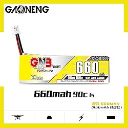 GAONENG 6pcs GNB LiPo 1S Battery 3.8V HV 660mAh