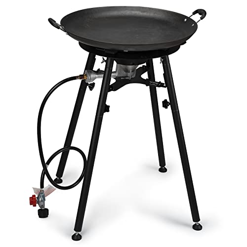 Onlyfire UPGRADED Paella Burner and Stand Set with 21 Inch Frying Pan