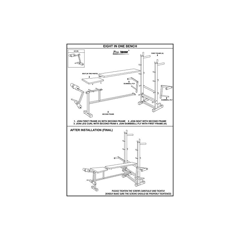 RV Gym Fitness Bench Gym Bench Exercise Bench 250Kg Weight Handle