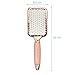 Navaris Paddle Brush Large Detangling Styling Hairbrush for All Hair Types with Conforming Comfort Gel Handle Metallic Rose Gold