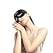 NMM Global 100% Mulberry Silk Sleep Mask Blackout, Cute Natural Sleeping Mask with Adjustable Elastic Strap, Satin Eye Cover for Men Women Adults (White Eyelashes)