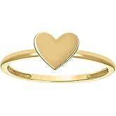 Jewels By Lux 14kt Yellow Gold Womens Heart Bridal Anniversary Engagement Wedding Ring